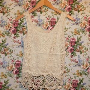 White Sleevless Crop Top